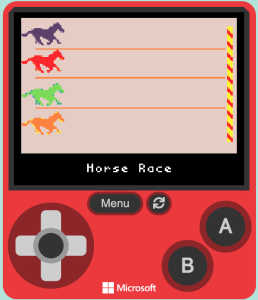 Horse race - creación de Videojuegos GameGo. Campamento de programación de videojuegos